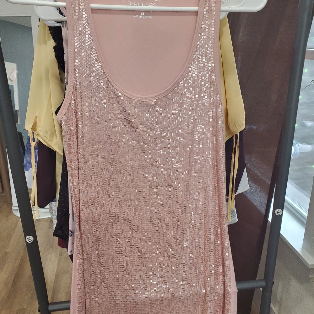 Sequin Front Tank